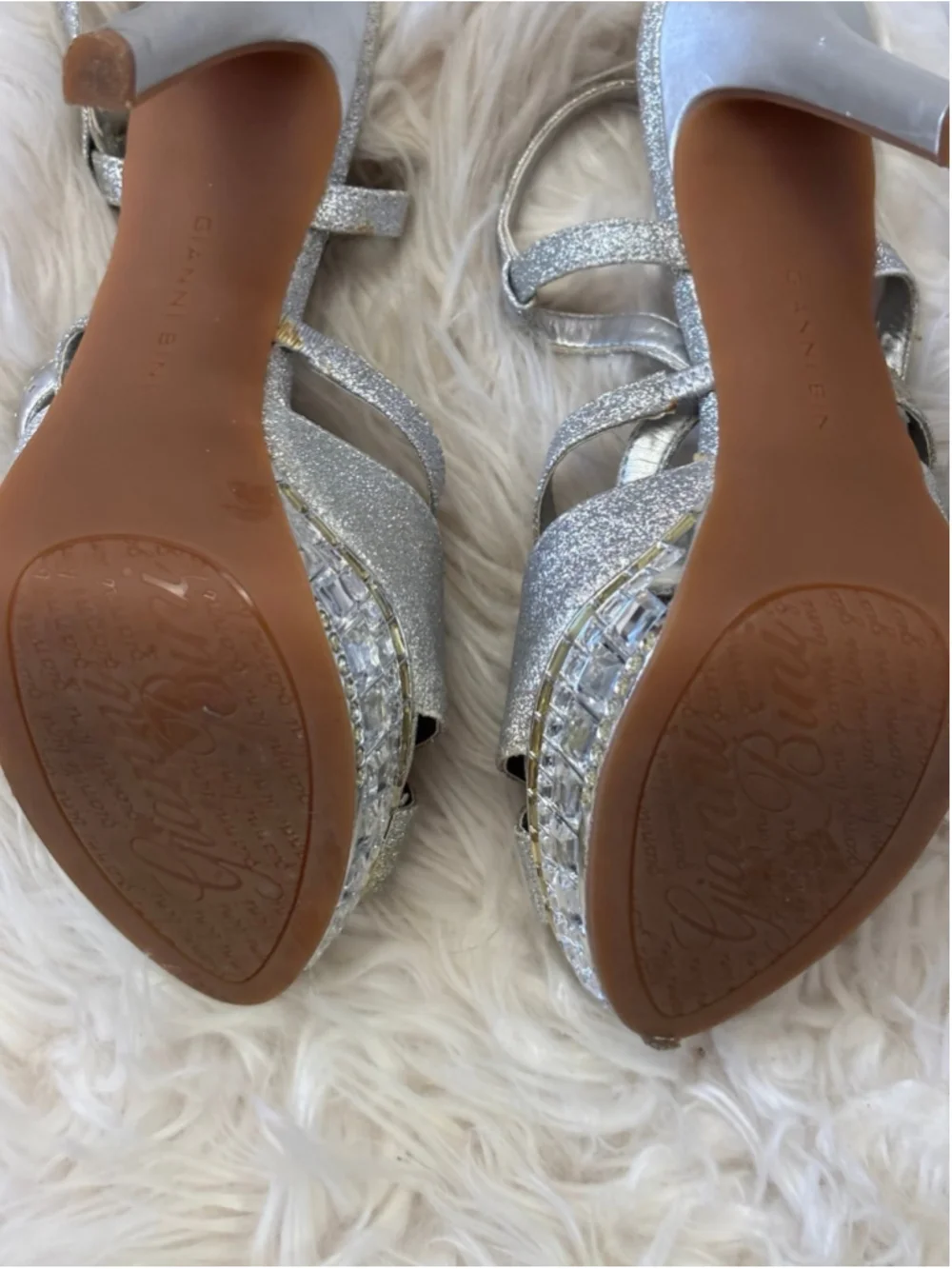 GIANNI BINI Myra Silver Glitter Rhinestone 5